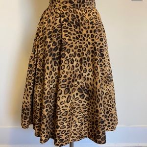Leopard A-Line Full Skirt